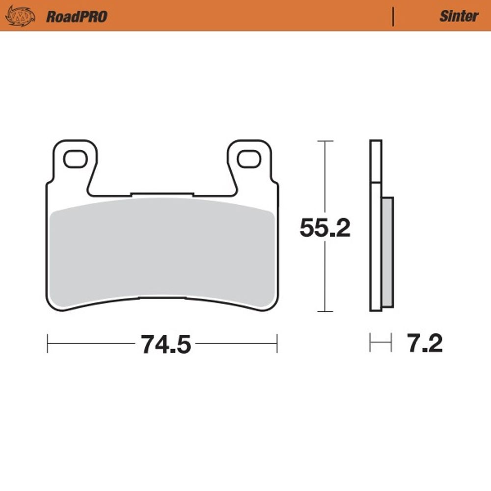 Brake Pads Roadpro Sinter - Front - Grafite Offroad