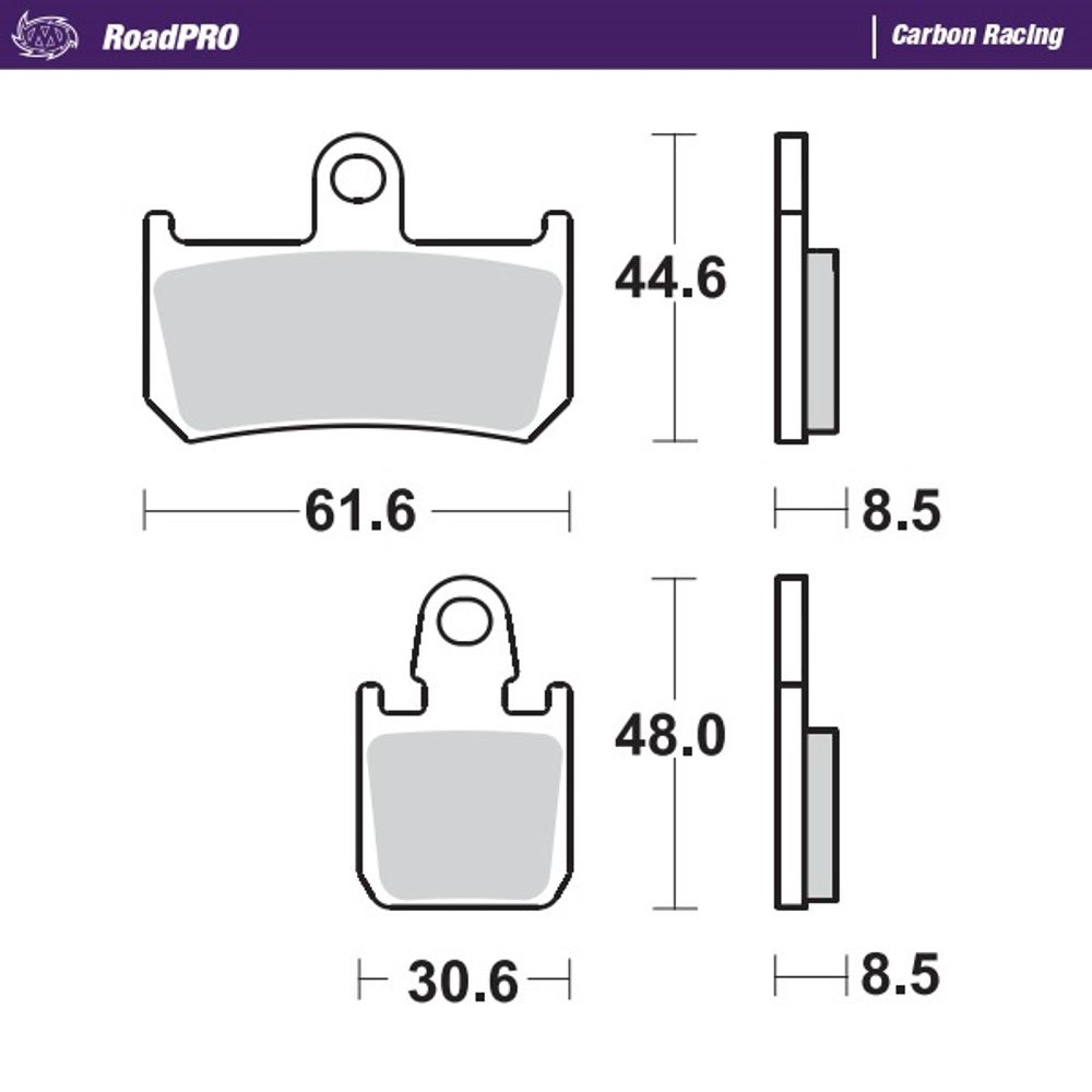 Brake Pads Roadpro Carbon Racing - Front - Grafite Offroad