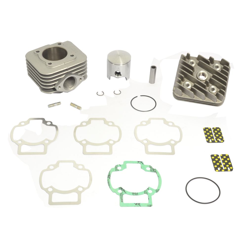 Big Bore Cylinder Kit With Head Ø 47,6 mm, 70 cc, Pin Ø 12 mm, Domed Head Piston - Grafite Offroad