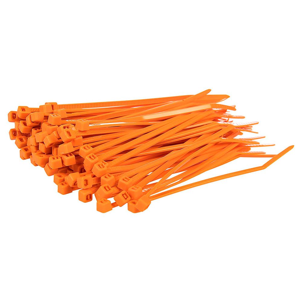 Plastic Cable Tie (conf.100 Pcs) 2.5 X 200 Orange - Grafite Offroad
