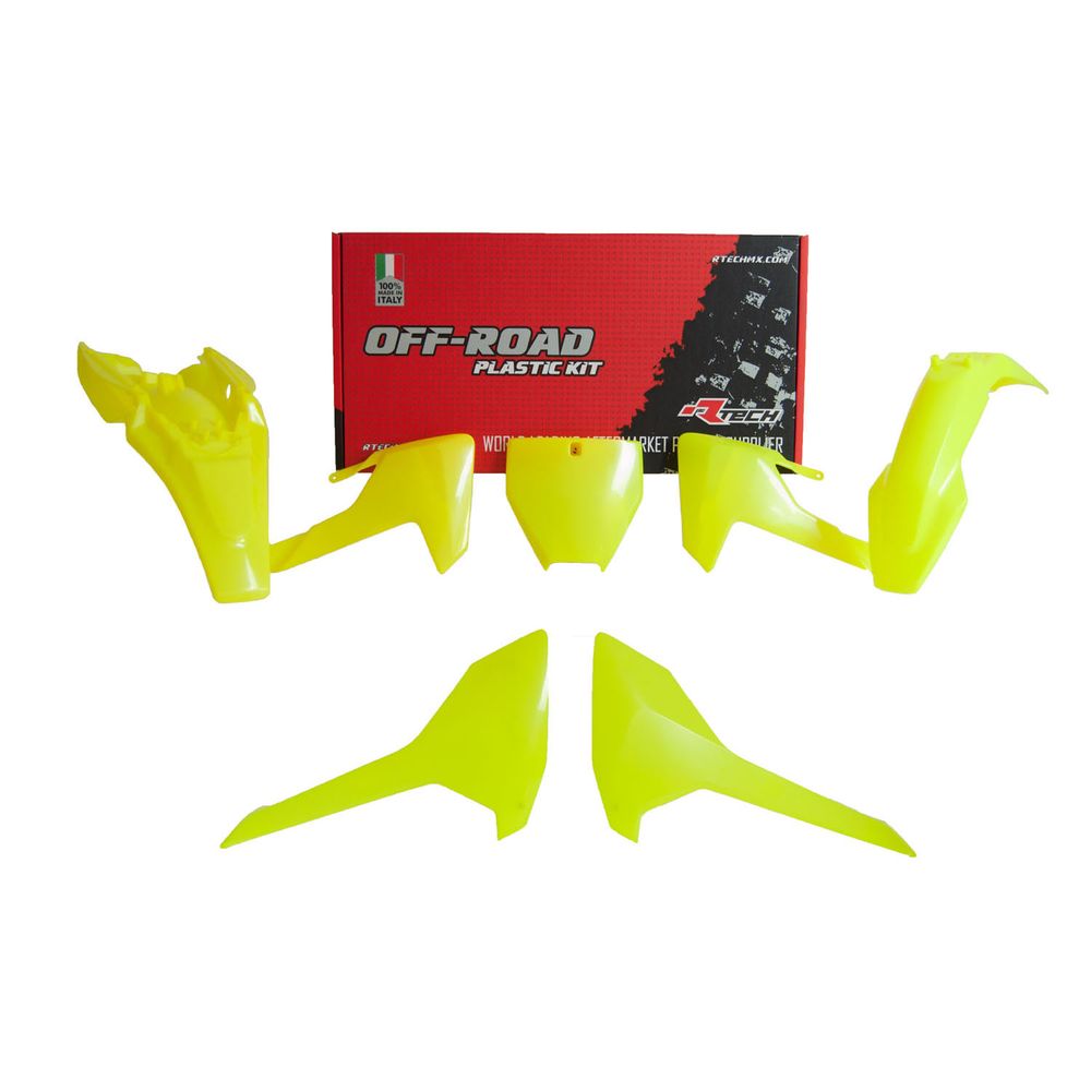 Plastics Kit 5 Pcs Neon Yellow Replica Husqvarna - Grafite Offroad