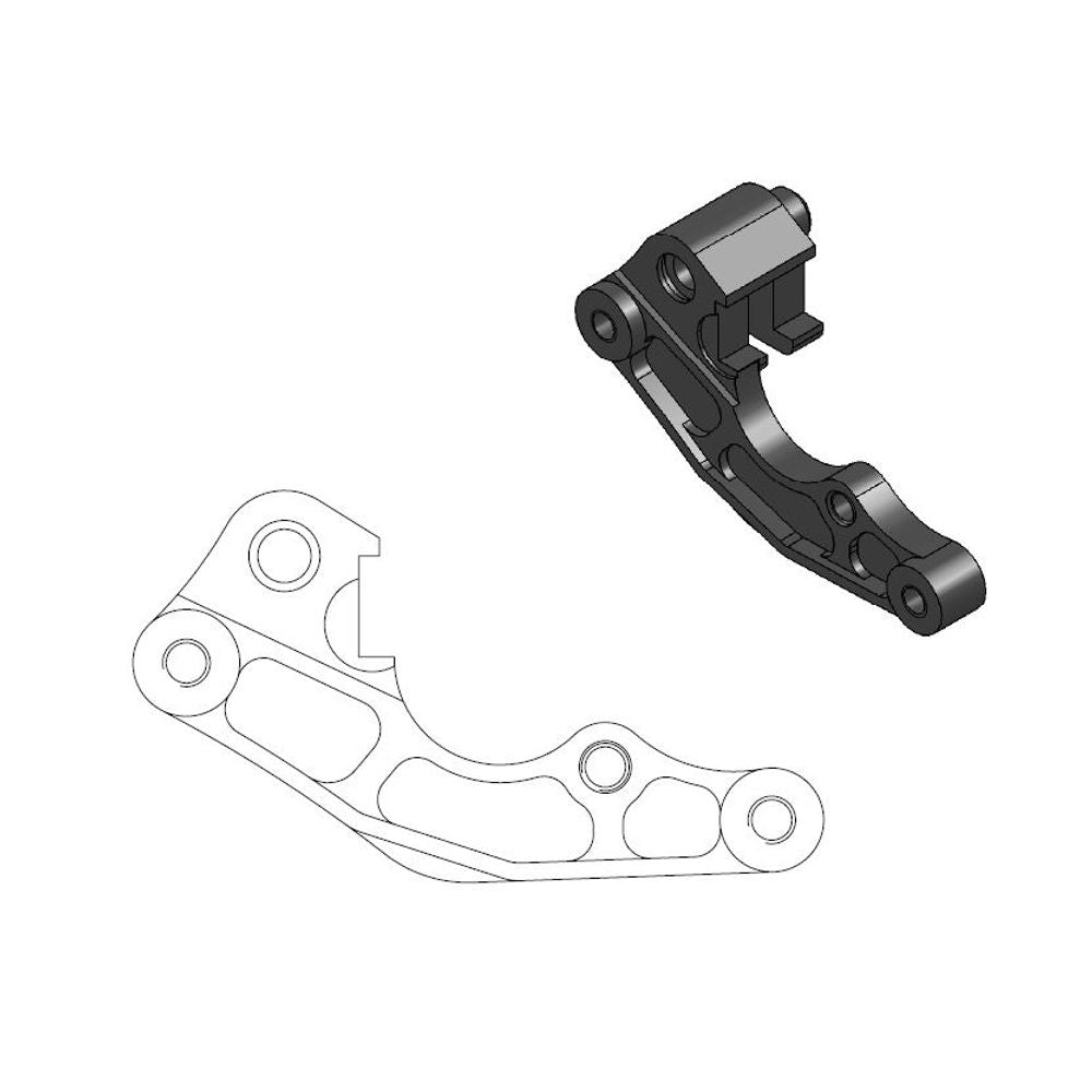 Off-road Brake Caliper Adapter 260mm Rotor - Kawasaki, Suzuki - Grafite Offroad