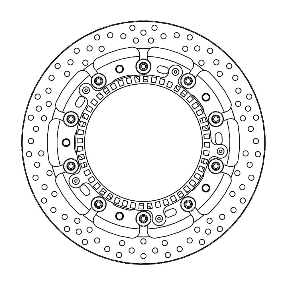 Brake Disc Road Prof. Halo - Floating - Front - Bmw: S1000rr (t-floater 320x6.0x34mm Abs) - Grafite Offroad