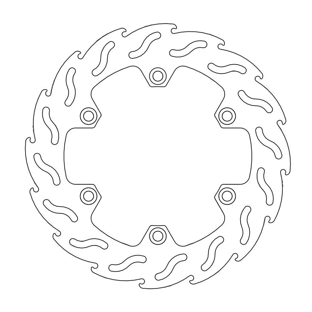 Brake Disc Off-road Flame - Front Left - Honda: Fx650, Slr650 Vigor, Xlv600 Transalp - Grafite Offroad
