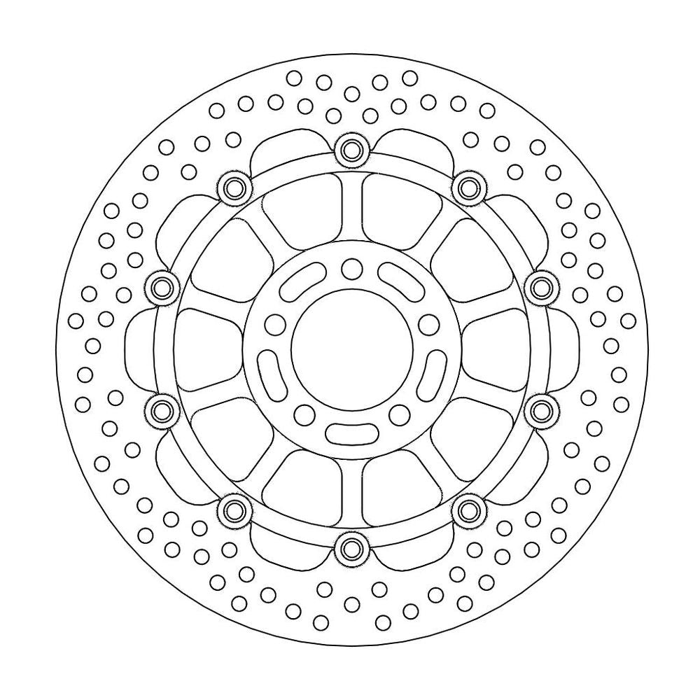 Brake Disc Road Halo - Floating - Front - Kawasaki: Zx-6r, Zx-9r - Grafite Offroad