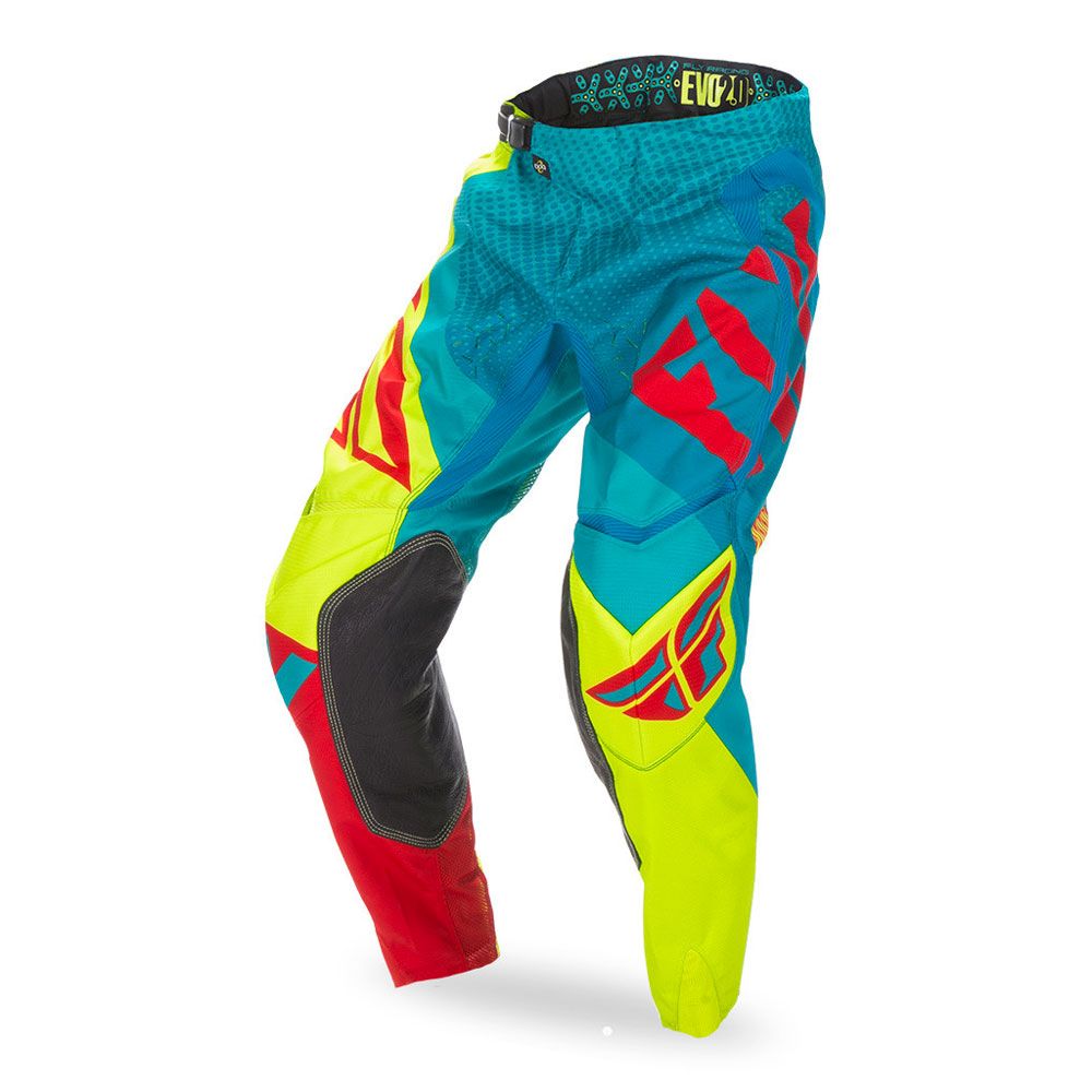 Fly Evo Pant Teal/hi-vis/red 34 - Grafite Offroad