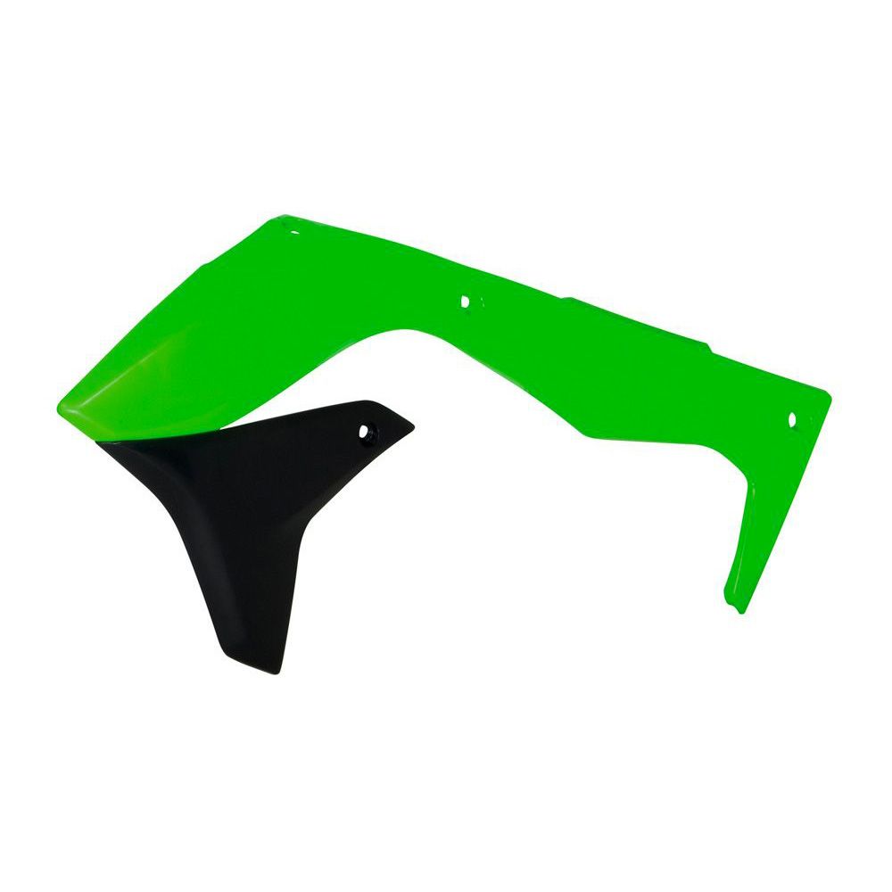Radiator Scoops Replica Kawasaki Neon Green-black - Grafite Offroad