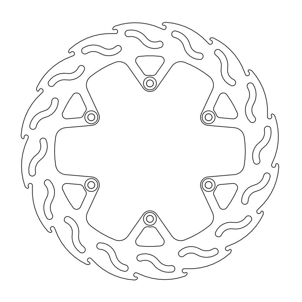 Brake Disc Off-road Flame - Rear - Beta: 250/300 2str, 350/400/450/498 4str. Ktm/hva Os 240mm - Grafite Offroad