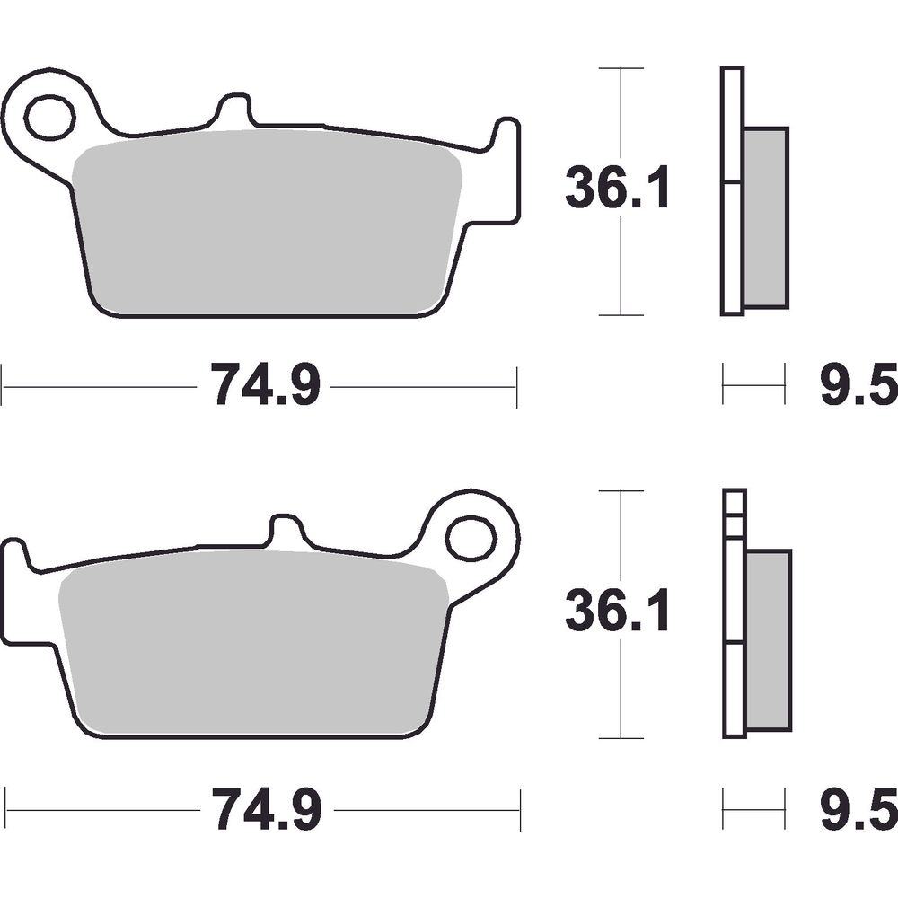 Street Brake Pads | Organic Standard | Rear - Ecer90