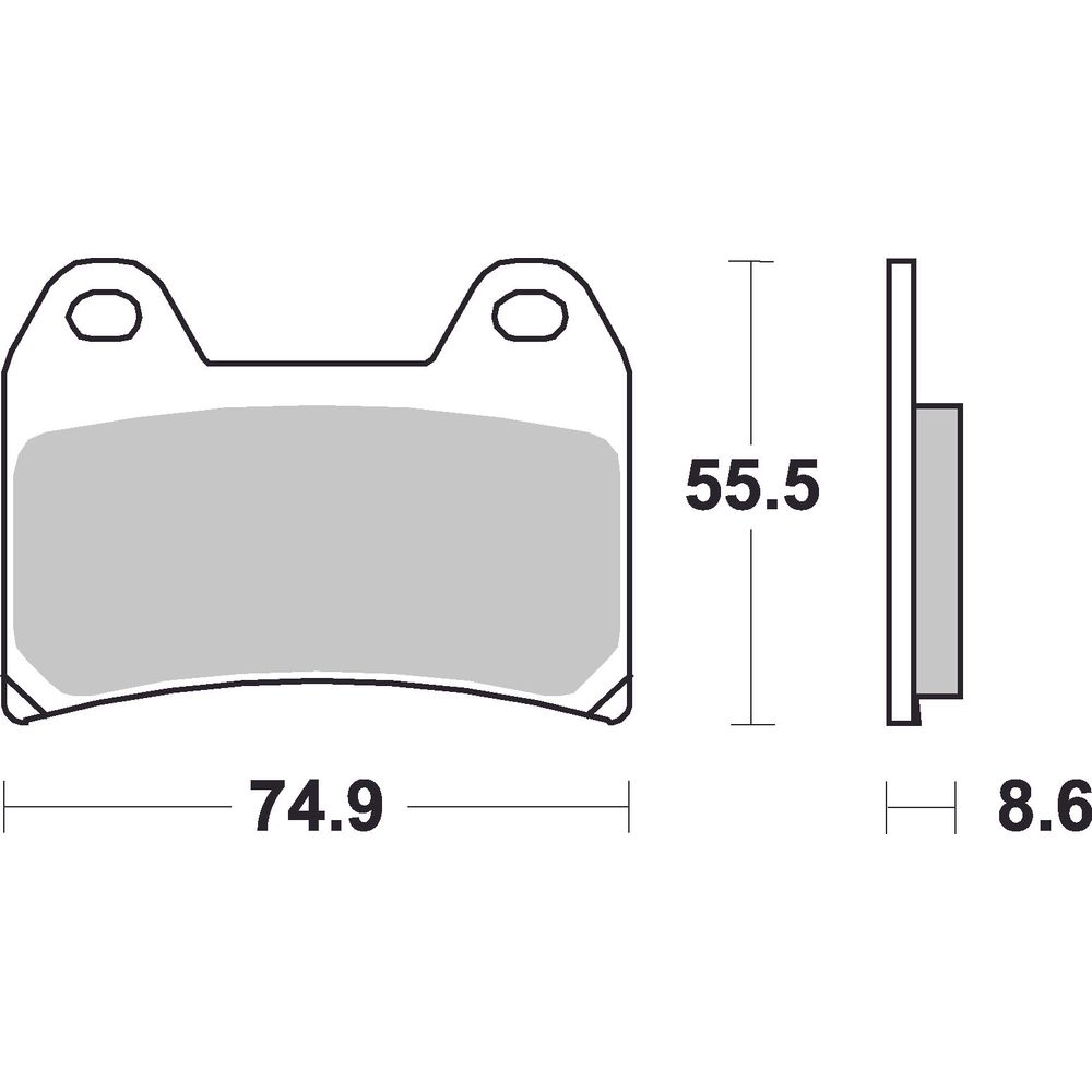 Street Brake Pads | Organic Standard | Front - Ecer90