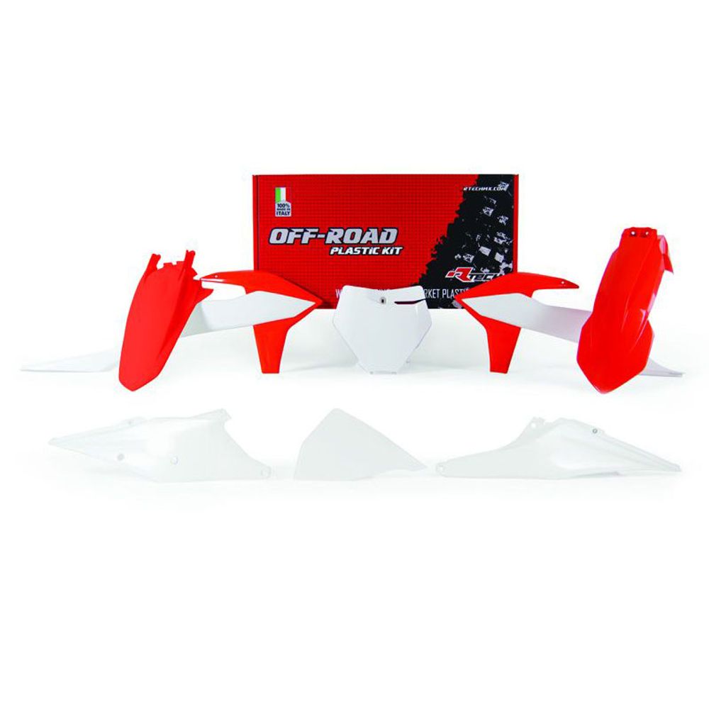 Plastic Kit 6 Pcs with Air Box Cover Ktm Sx 19-22 Orange White Color - Grafite Offroad