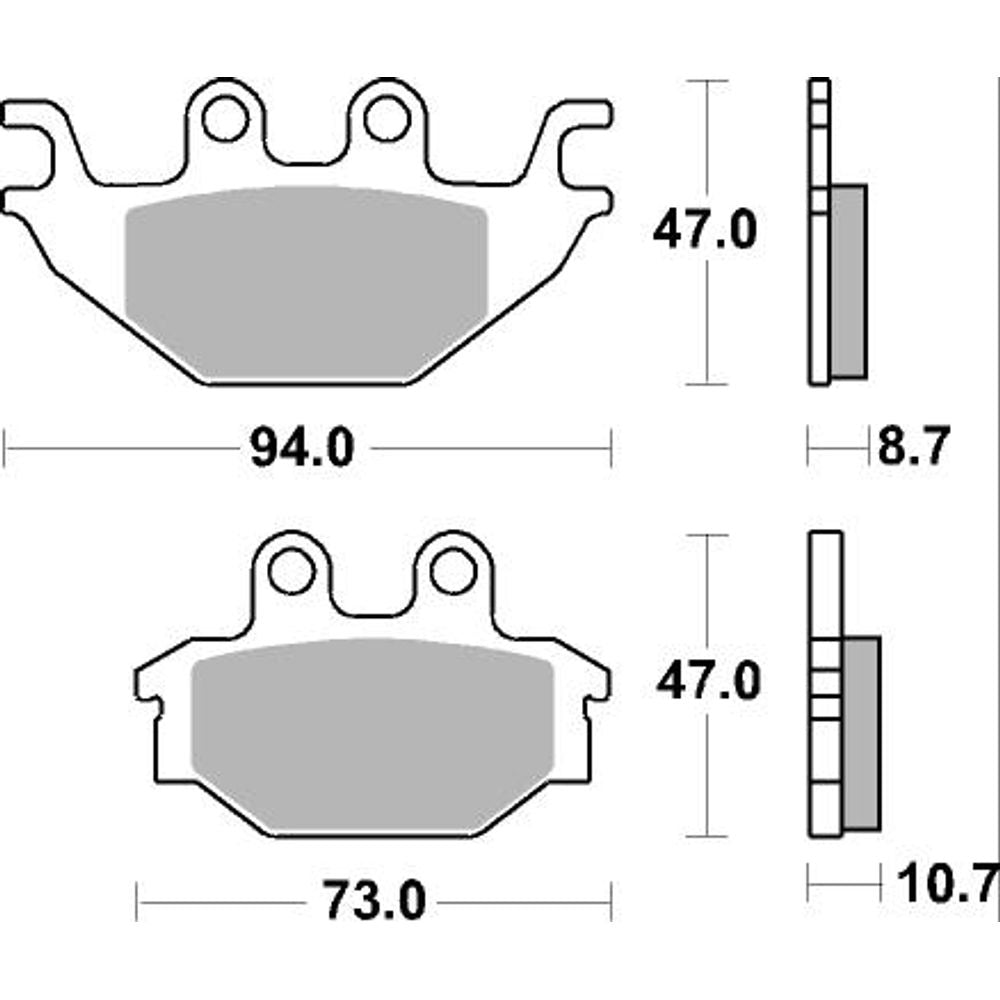 Scooter Brake Pads | Organic Standard | Rear - Ecer90
