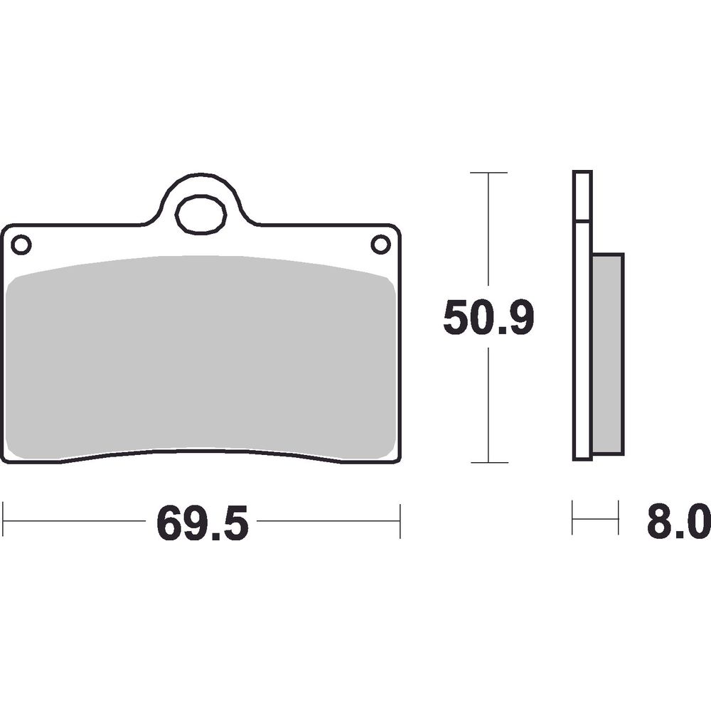 Street Brake Pads | Organic Standard | Front - Ecer90