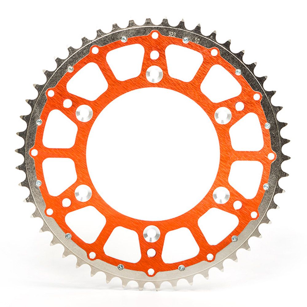 Rear Sprocket Bi-metal Fusion Orange Ktm 52t - Grafite Offroad