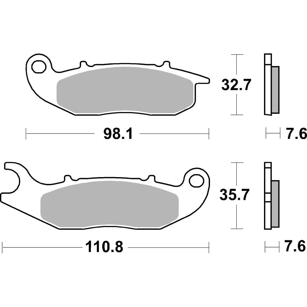 Street Brake Pads | Organic Standard | Front - Ecer90