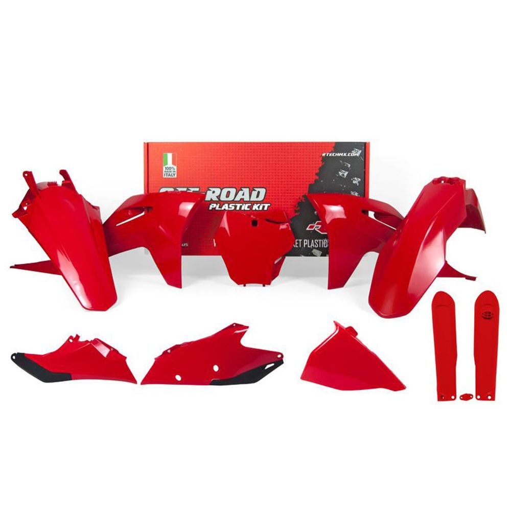 Full Plastic Kit 7 Pcs with Fork Protectors Gas Gas Mc/mc-f Oem Color Red 21-22 - Grafite Offroad