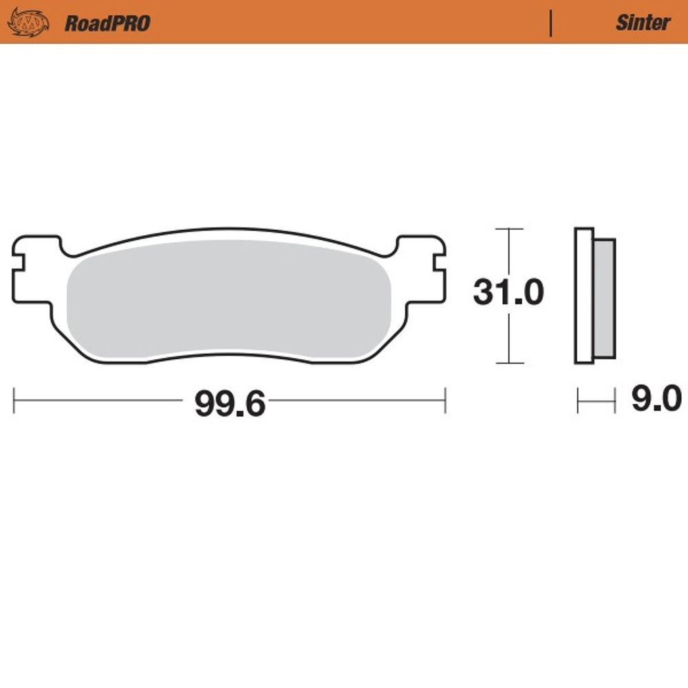 Brake Pads Roadpro Sinter - Rear - Grafite Offroad