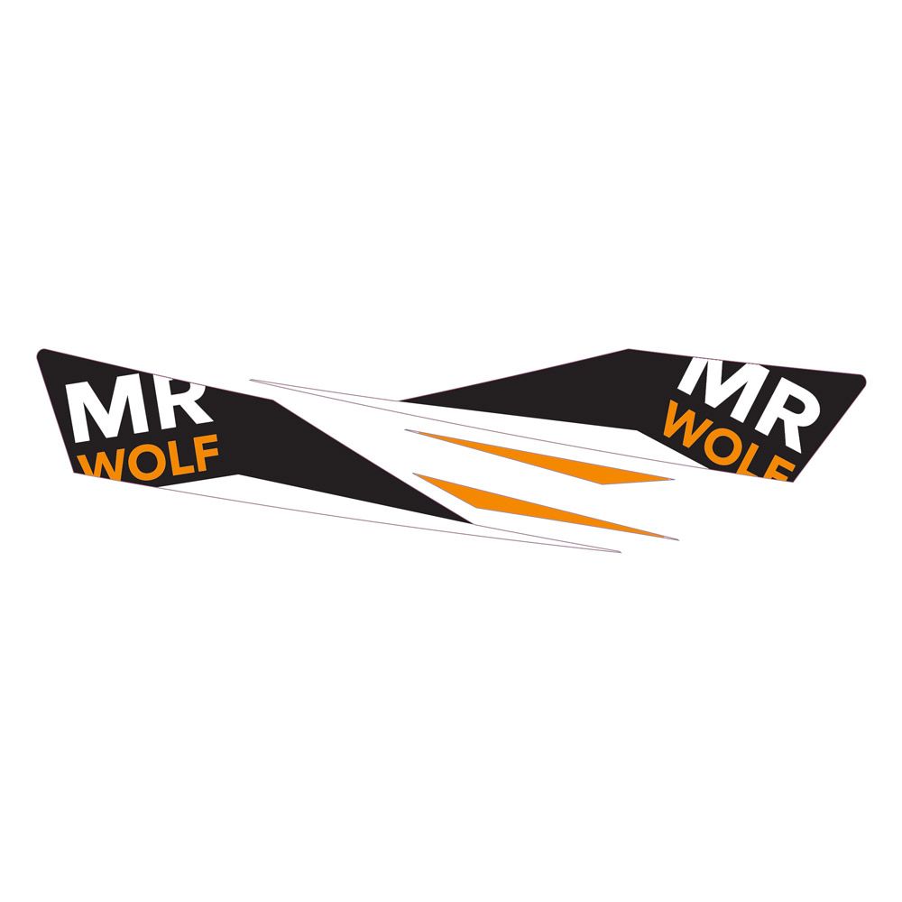 Recchie Stickers (Right+Left) Black/Orange - Grafite Offroad
