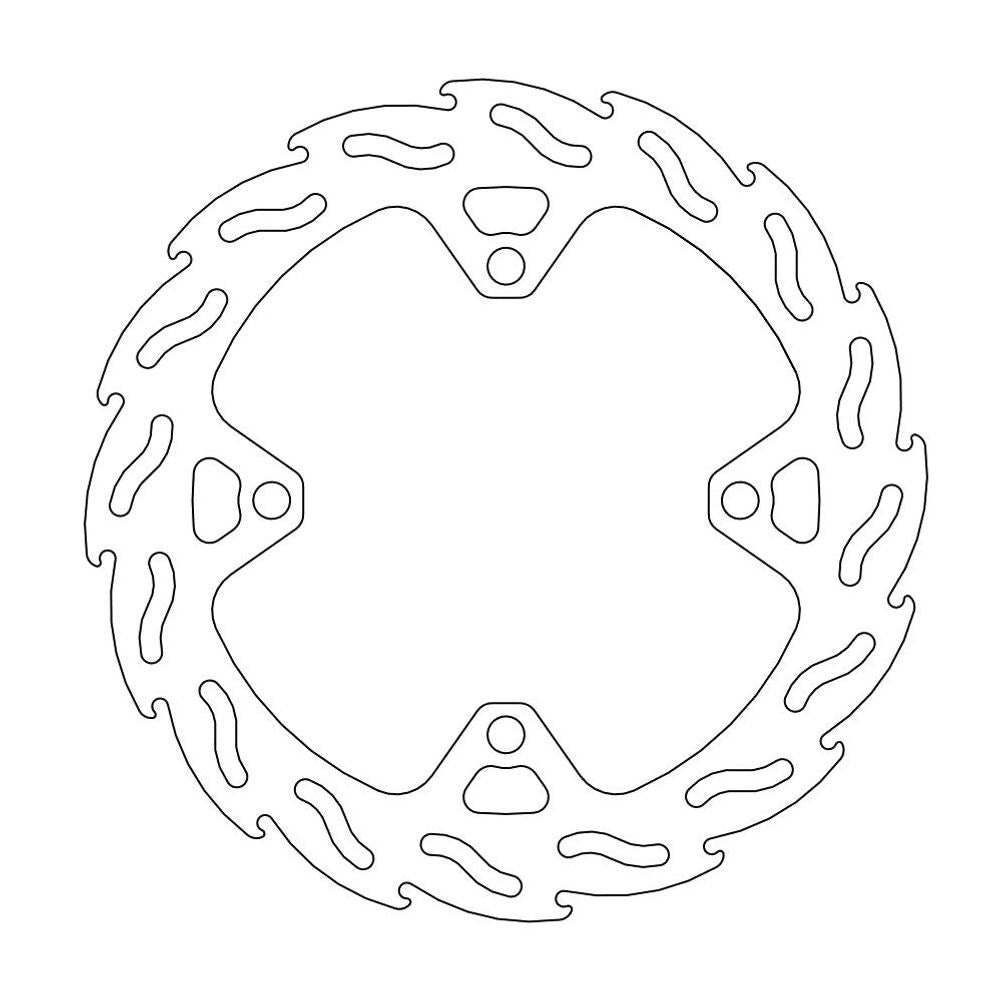 Brake Disc Off-road Flame - Rear - Kawasaki: Kx125/250(f), Suzuki: Rmz - Grafite Offroad