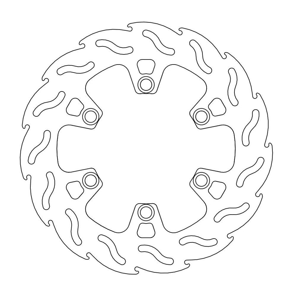 Brake Disc Off-road Flame - Front Right - Kawasaki: Klx250r/se/sr, Klx650r - Grafite Offroad