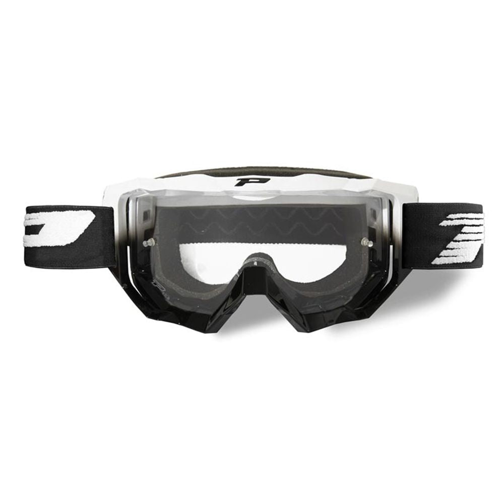 Progrip Goggle 3200tr - Trasparent Lens - White/black - Grafite Offroad