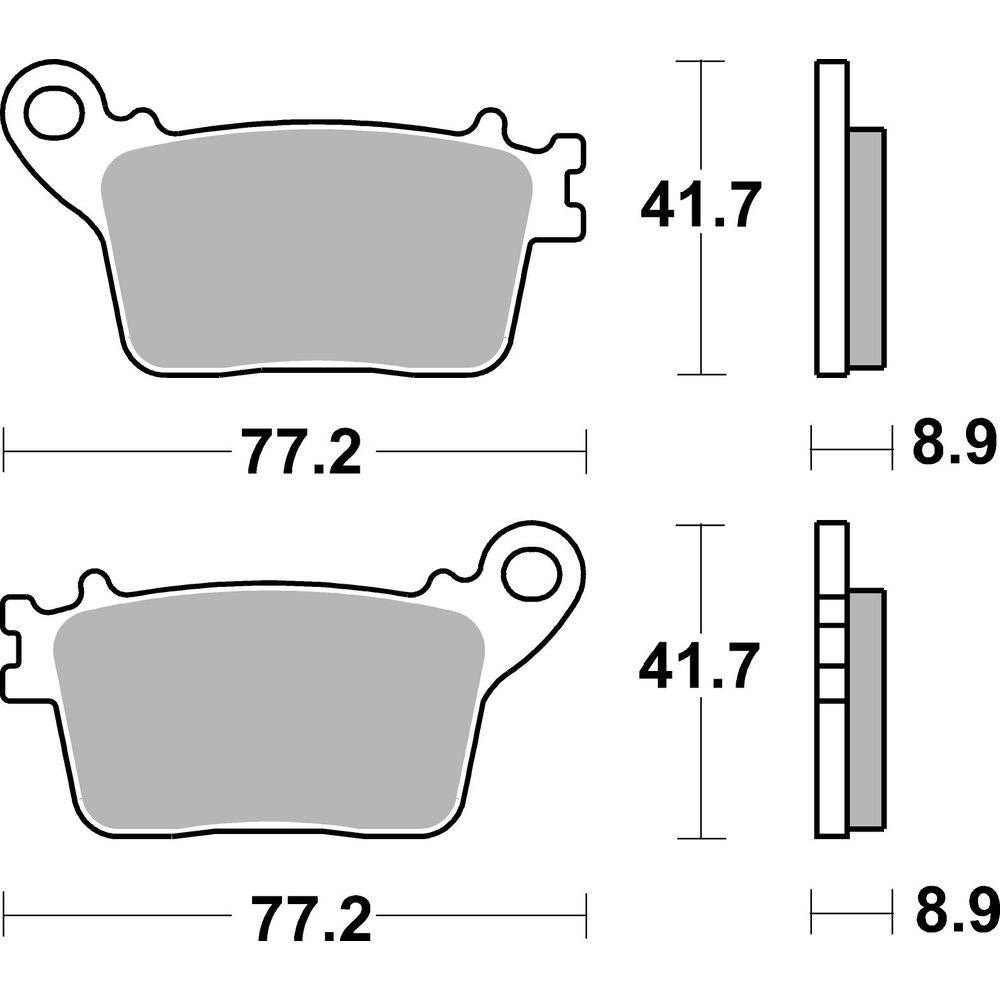 Street Brake Pads | Organic Standard | Rear - Ecer90