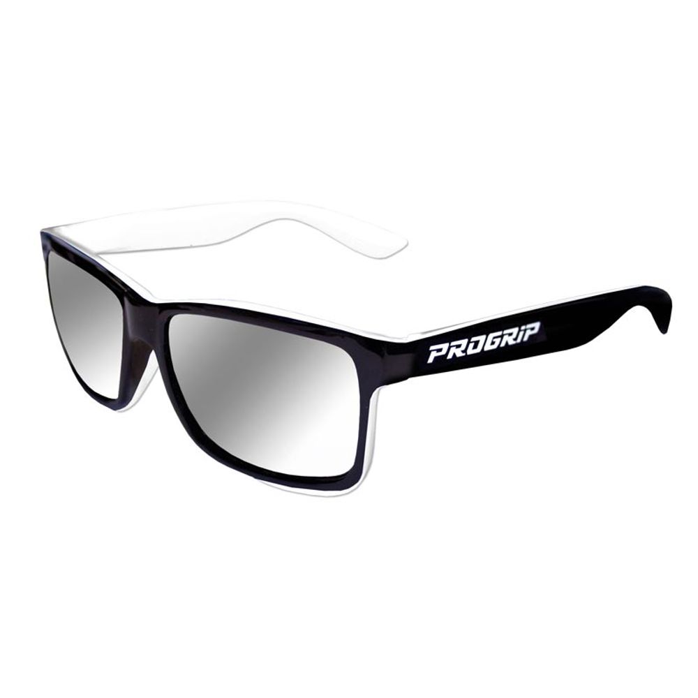 Gafas de sol Progrip 3605 Negro/blanco - Lente espejo plateada