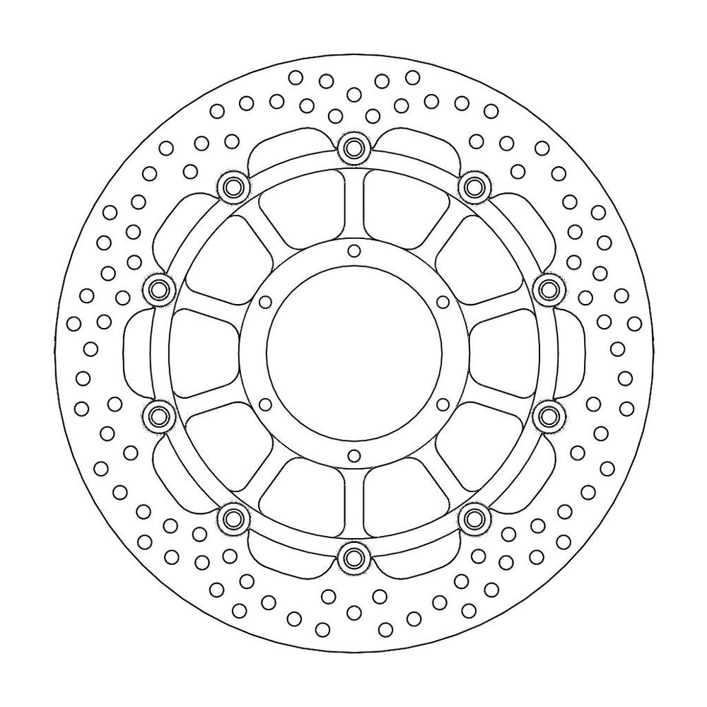 Brake Disc Road Halo - Floating - Front - Honda: Cbr1000rr Fireblade, Vtr1000 Sp1/sp2 - Grafite Offroad