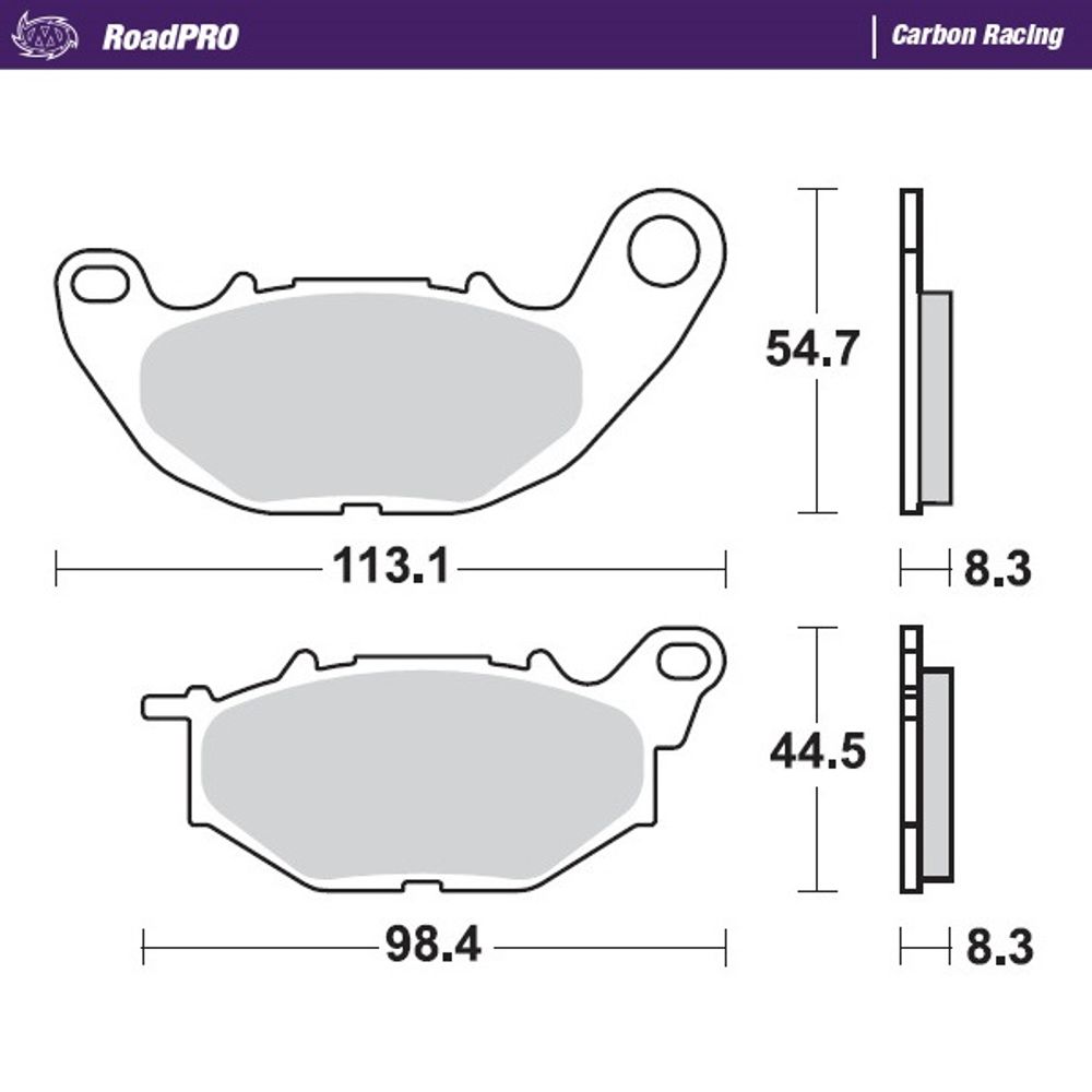 Brake Pads Roadpro Carbon Racing - Front - Grafite Offroad