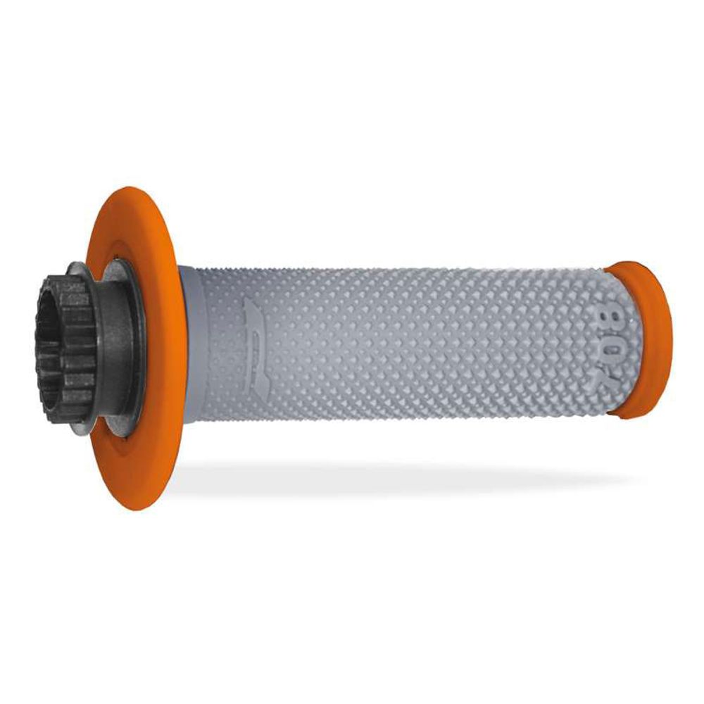 Grips Progrip 708 Mm 22/25 + 7 Throttle Cam - Lock on - Double Density - Orange/grey