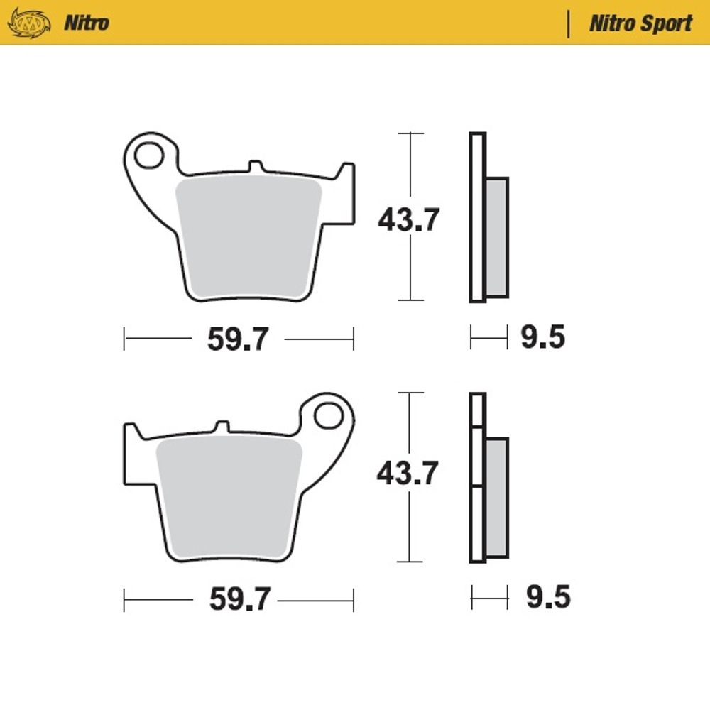 Sinter Brake Pads - Rear - Nitro Sport -nissn Honda 2002 + Compatible - Grafite Offroad