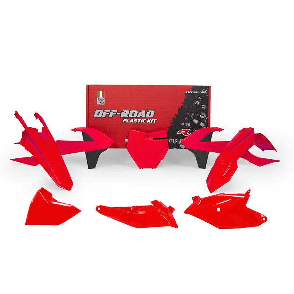 Plastics Kit 6 Pcs with Airbox Covers Red Replica Ktm Gas Gas 85 - Grafite Offroad