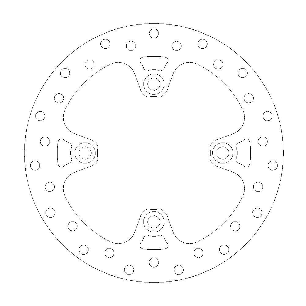 Brake Disc Atv Halo - Front - Yamaha: Yfm700 Grizzly - Grafite Offroad
