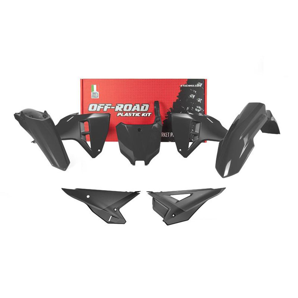 Plastics Kit 5 Pcs Crf Black Replica Honda 25-.. - Grafite Offroad