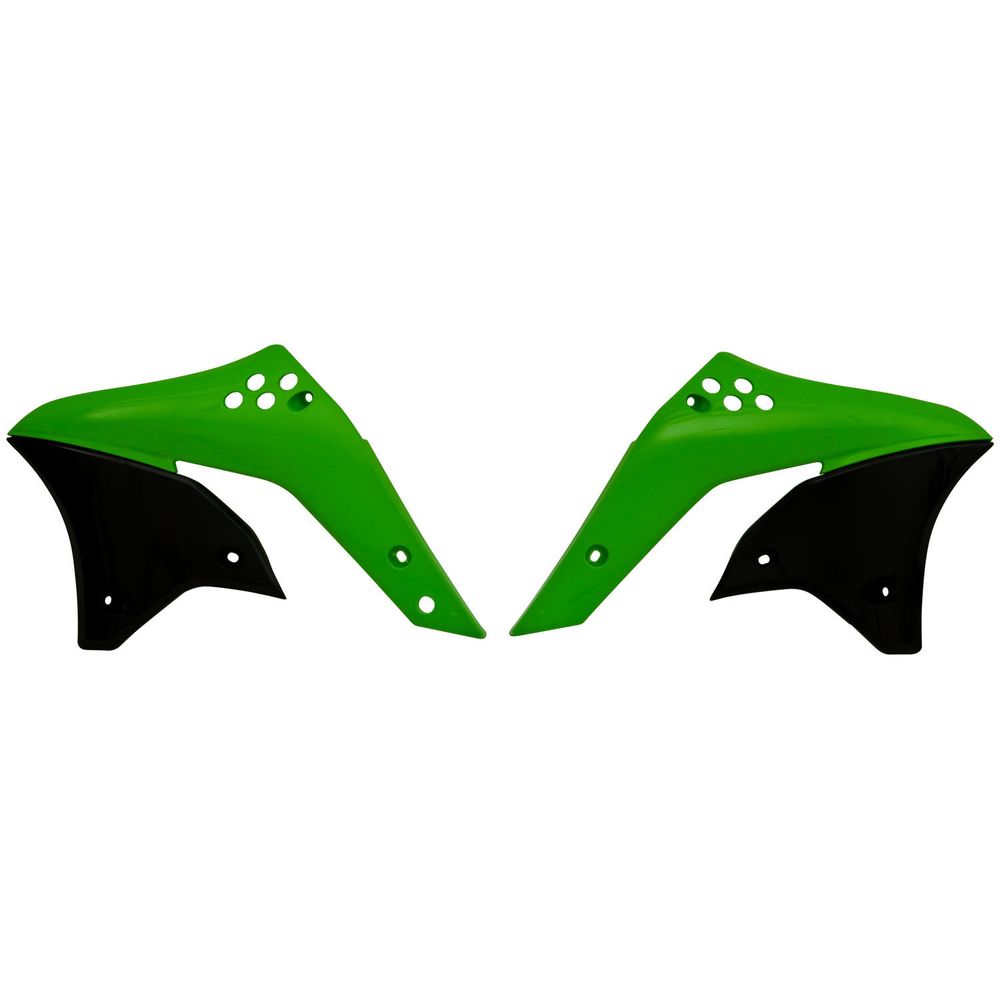 Radiator Scoops Kxf Green-black Replica Kawasaki - Grafite Offroad
