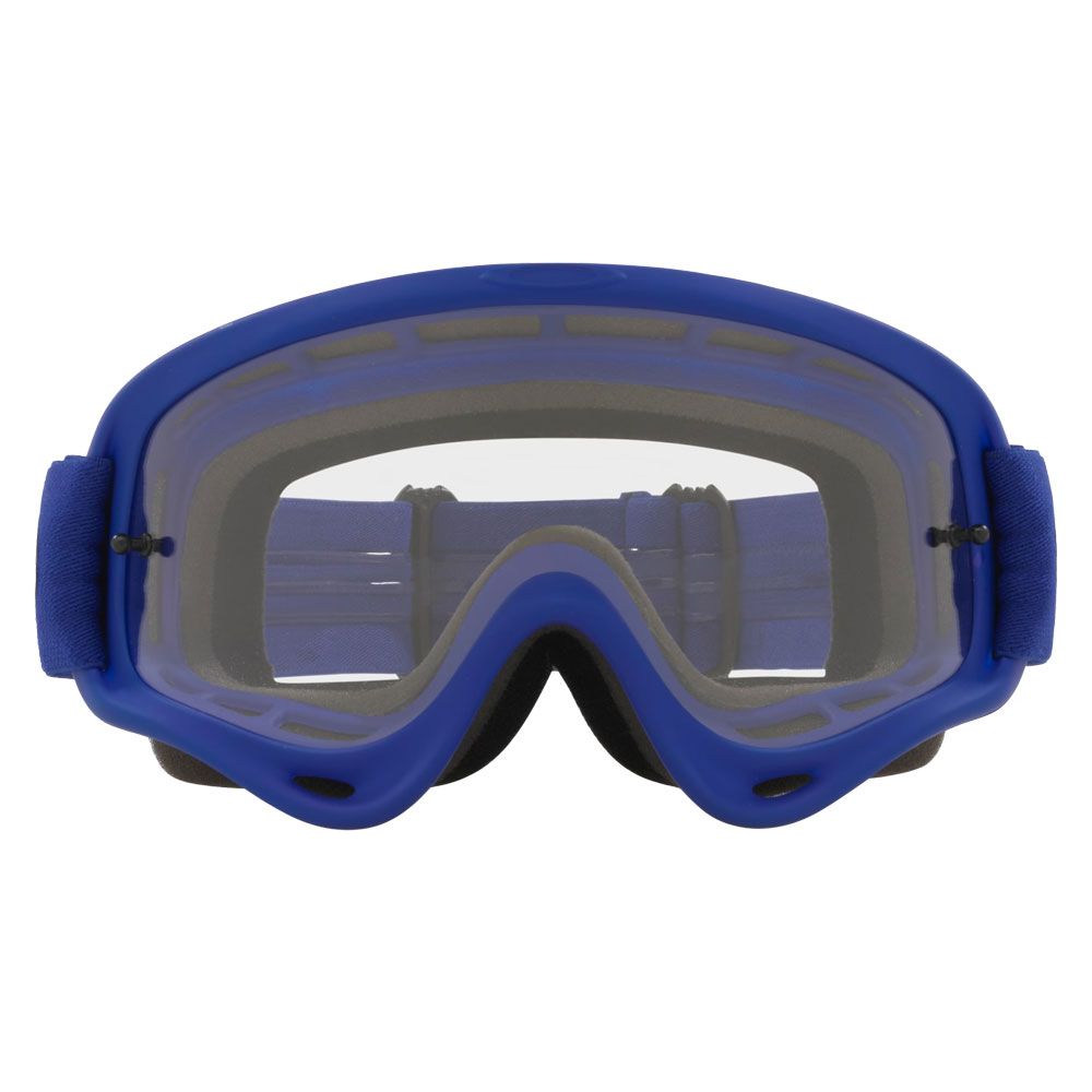Maschera O-FRAME, Fascia Blu Moto, Lente Trasparente