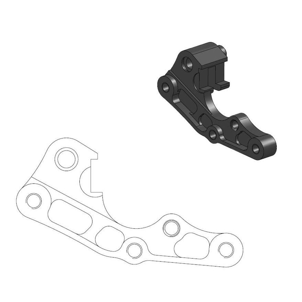 Off-road Brake Caliper Adapter 270mm Rotor - Beta - Grafite Offroad