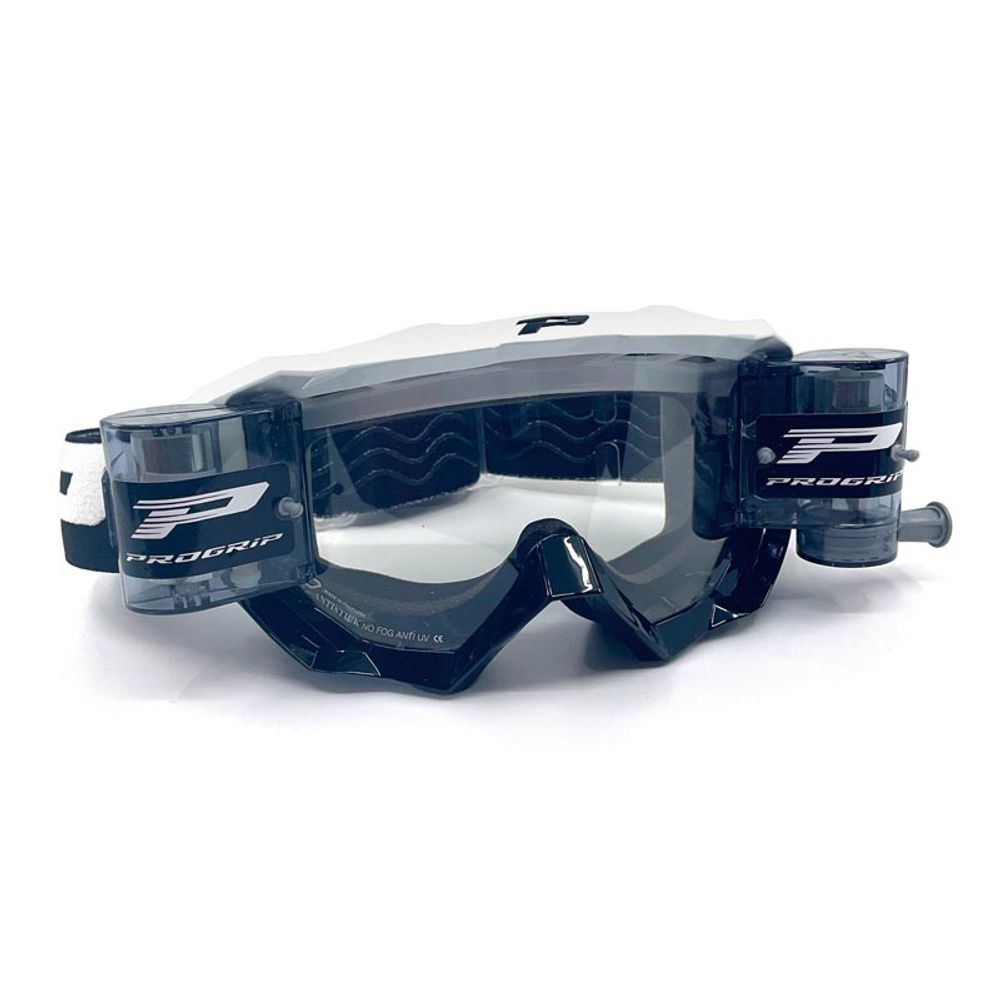 Progrip Goggle 3200ro - Roll Off Clear Lens - White/black - Grafite Offroad