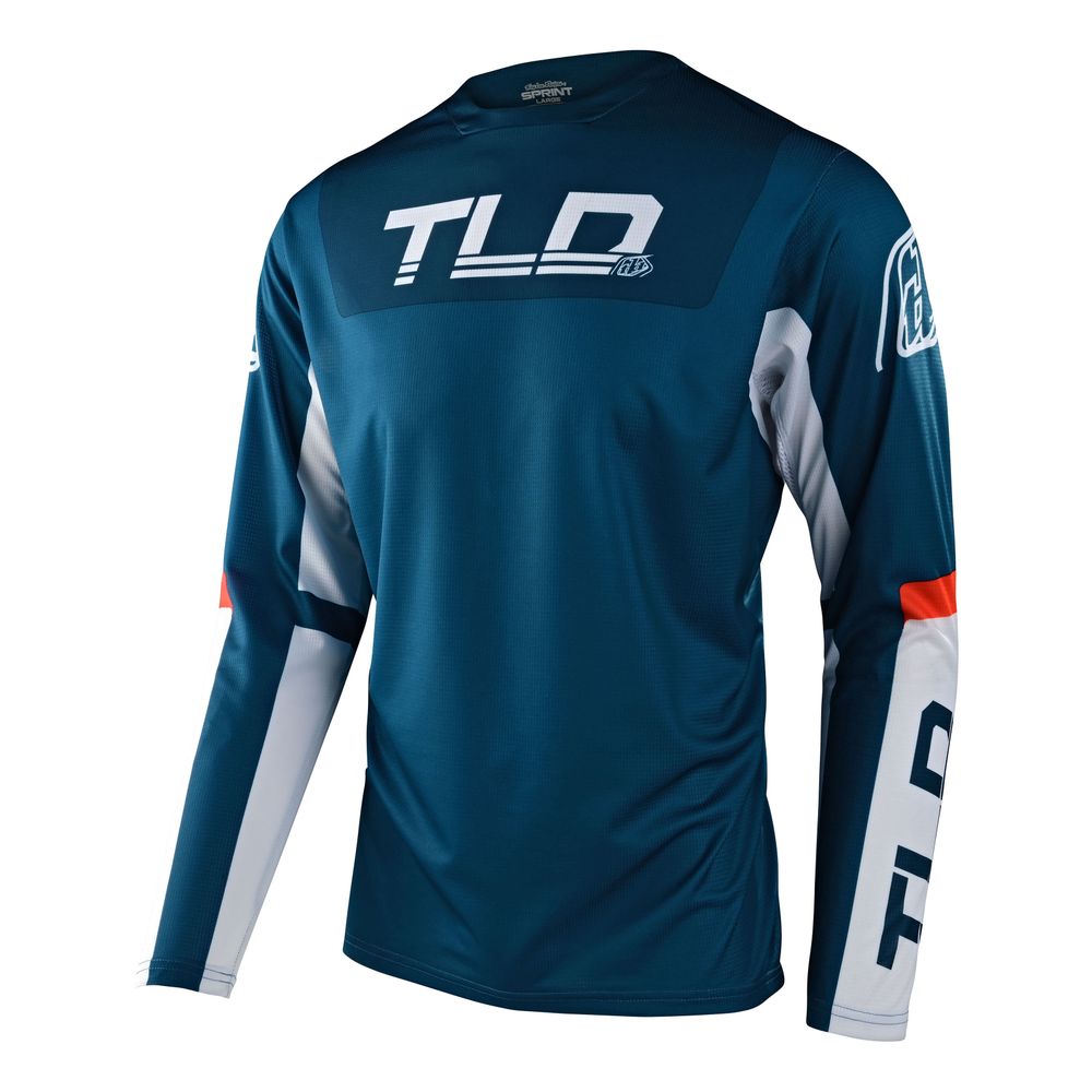 MTB jersey TLD SPRINT FRACTURA breathable with long sleeves