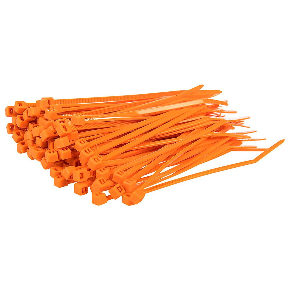Plastic Cable Tie (conf.100 Pcs) 4.8 X 190 Orange - Grafite Offroad