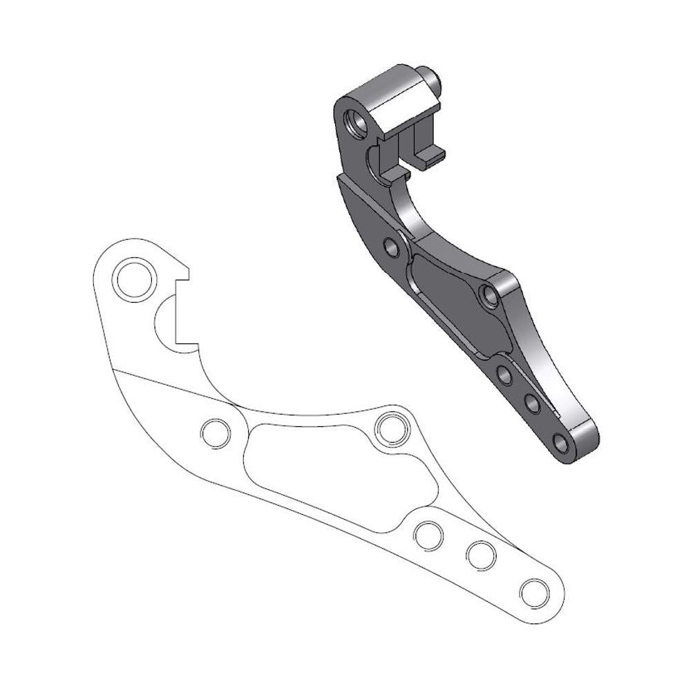 Off-road Brake Caliper Adapter 298mm Rally Rotor - Ktm, Husqvarna: Dakar Disc - Grafite Offroad