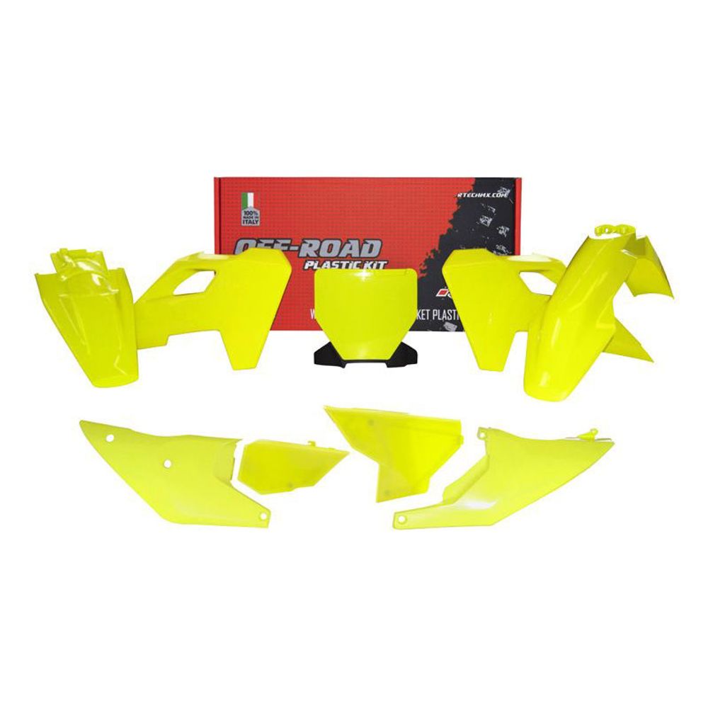 Full Plastic Kit 7 Pcs Husqvarna Tc Fc Protectors Lemon Yellow Color - Grafite Offroad