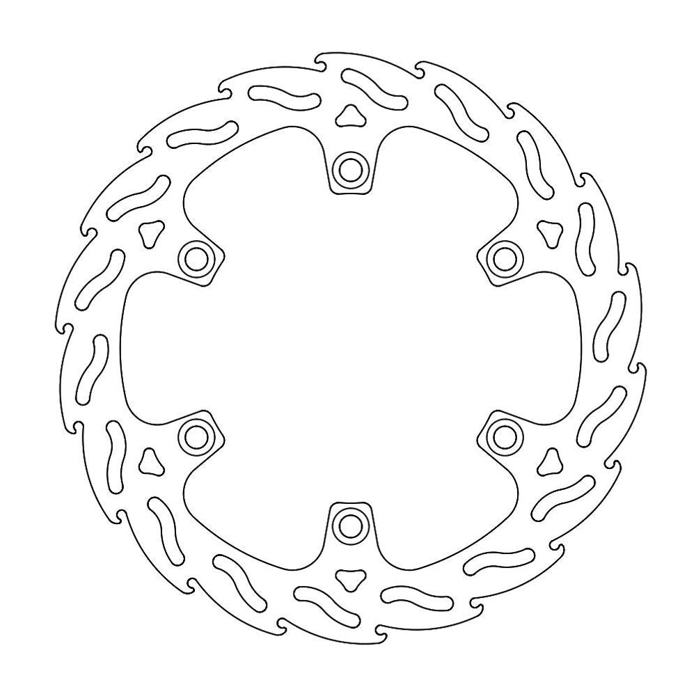 Brake Disc Road Flame - Front Right - Honda: Cbr 600f, Vf 1000, Vfr 400 - Grafite Offroad