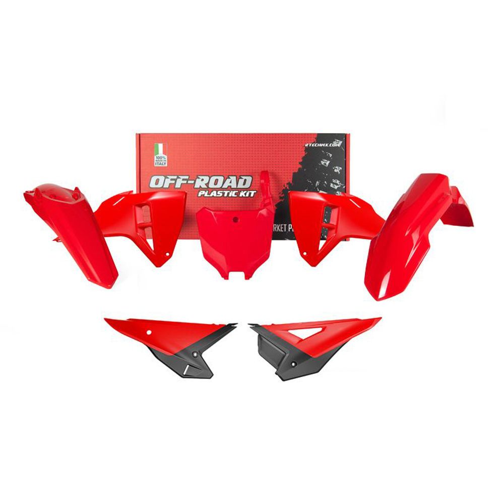 Plastics Kit 5 Pcs Crf Red Black Replica Honda 25-.. - Grafite Offroad