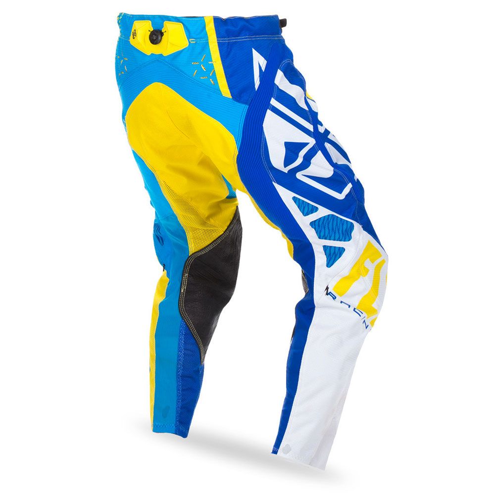 Pantaloni Cross Evo Blu/Giallo/Bianco Taglia 36 Fly Racing