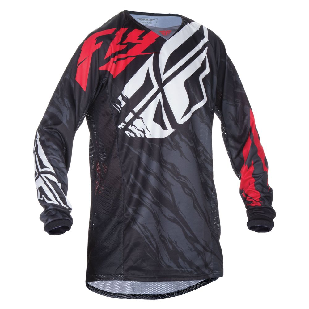 Maglia Cross Kinetic Relapse Nero/Rosso Taglia L Fly Racing