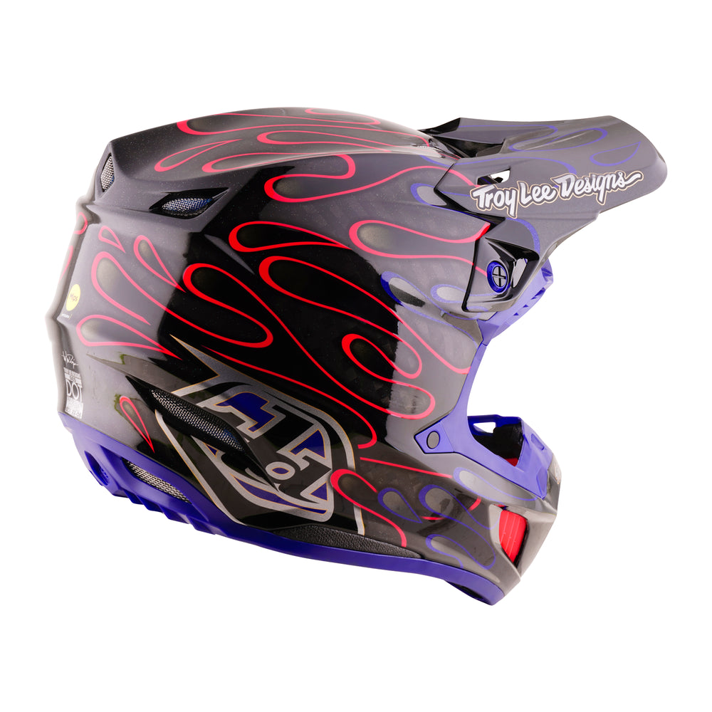 Helmet SE5 Carbon - Overspray - Black / Magenta - L Troy Lee Designs