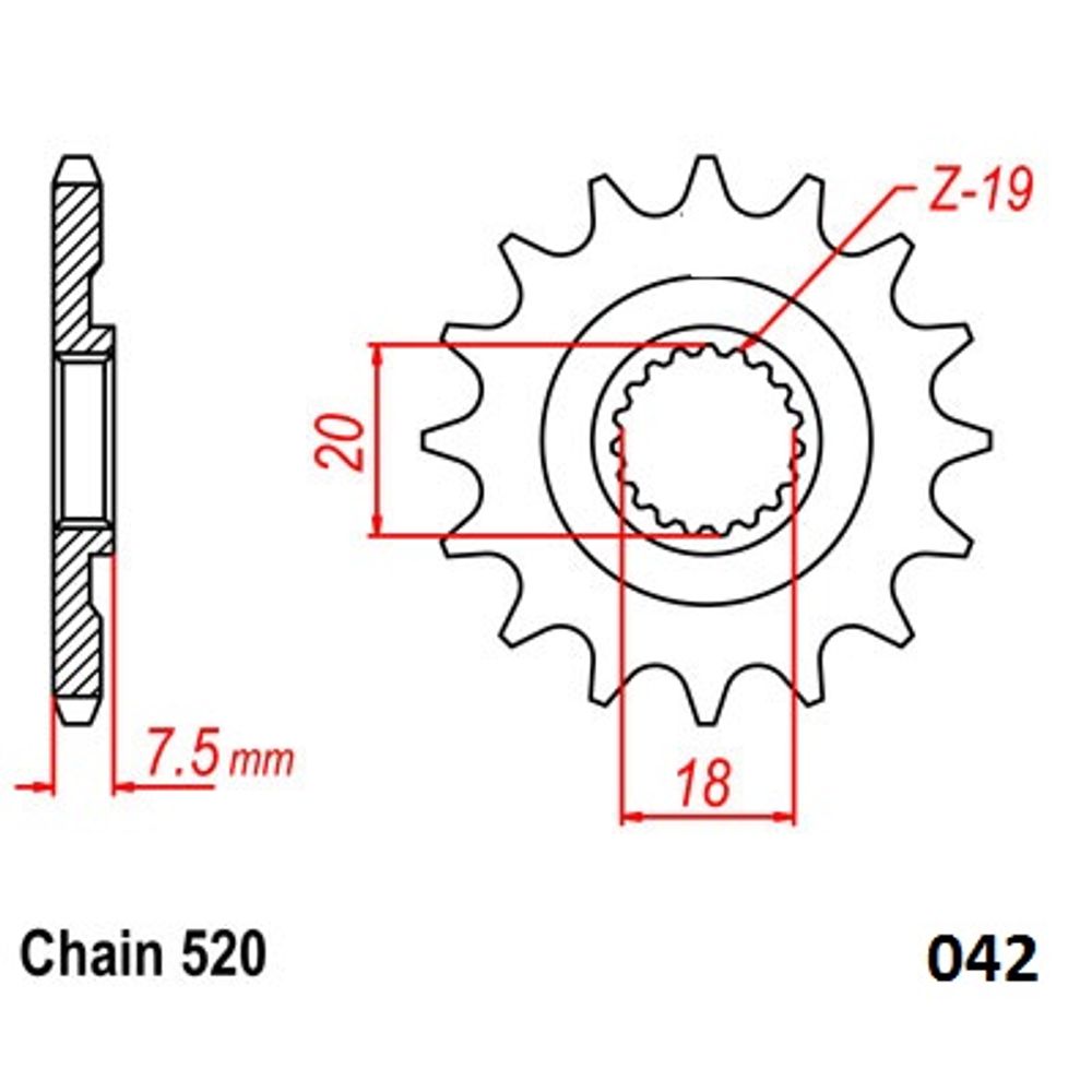 Ultralight Steel Front Sprocket (520-13t) Honda