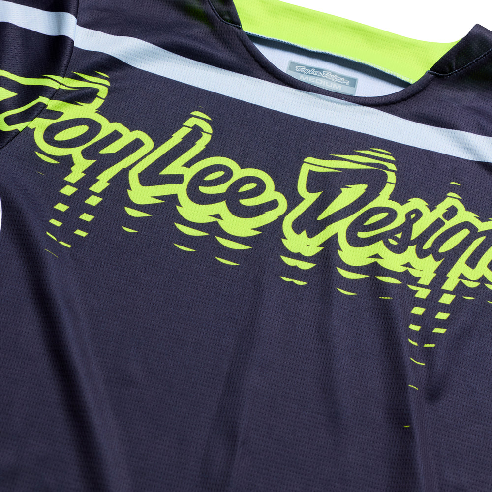 T-shirt GP Pro - Stagger - Black / Yellow fluo - L Troy Lee Designs