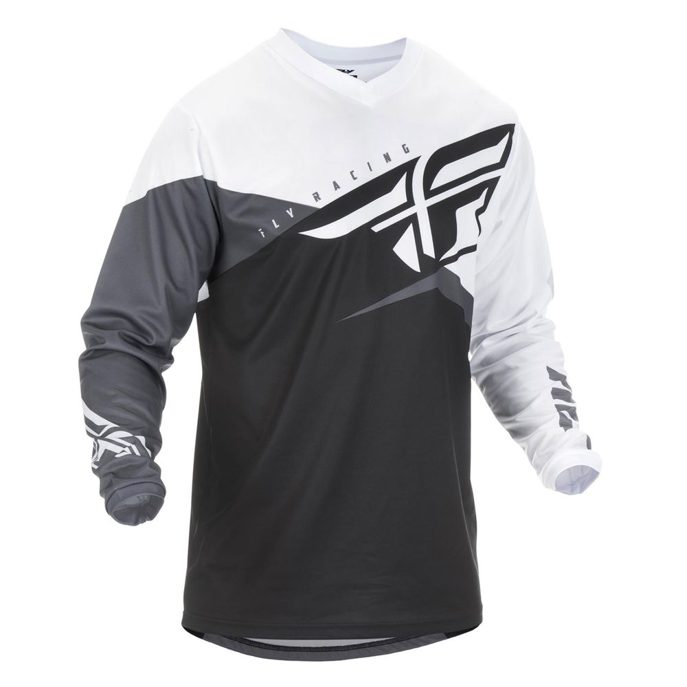 Cross Jersey F-16 Black/White/Grey Tg.M Fly Racing